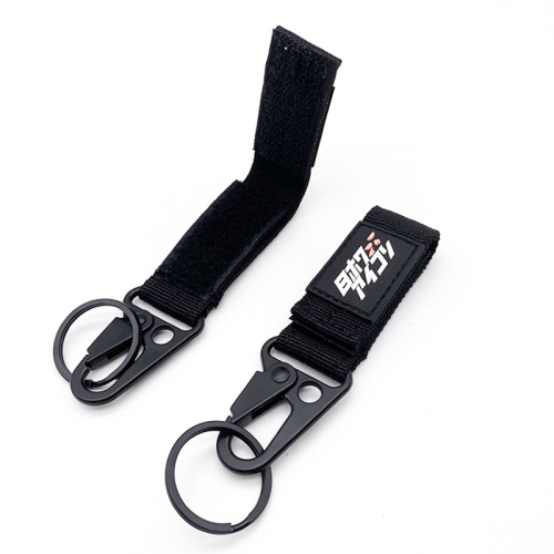 Nylon Tactical Black Belt Keychain Cool Key Lanyards