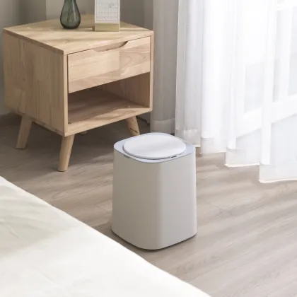 Plastic Sensor Trash Bin with trash bag ring