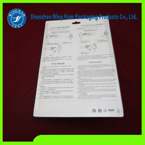 Clear Slid blister Packaging with cards packed for Hardware Parts