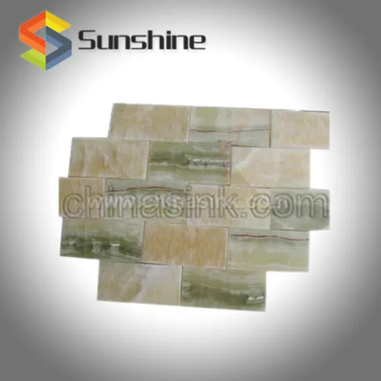 Honey Onyx And Green Onyx Natural Stone Subway Tile