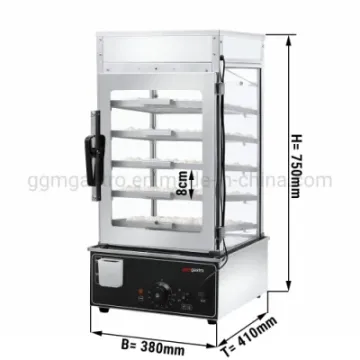 OEM Commercial Kitchen Equipment Food Steam Showcase Dumpling Steamer