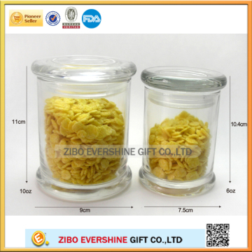 Multi-size clear glass canning jars straght wall with screw sealing cap