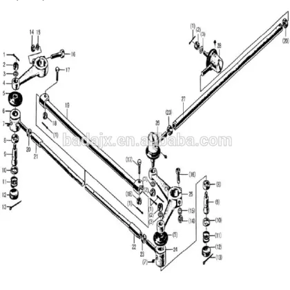 Jinma 450 454 Tractor Drag Link and Tie Rod Spare Parts