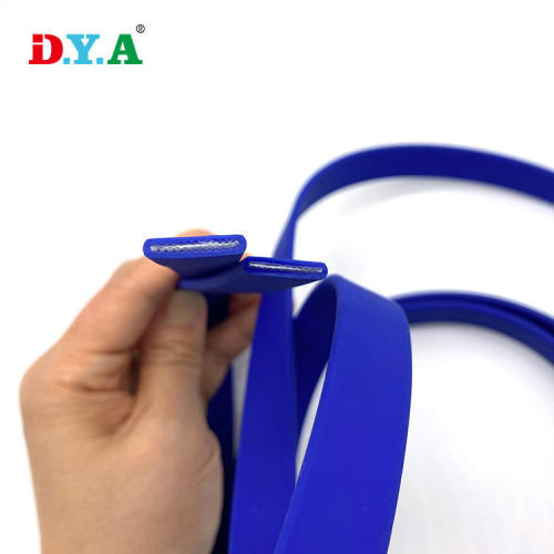 Durable impermeable azul PVC recubierto de perros con correa de leasj