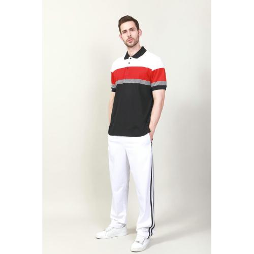 Golfeur de polo colorant de fil masculin