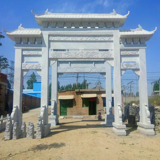 Customization Stone carving archway installation