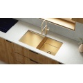 Nano Handmade Golden Sink with Single Bowl Drainboard