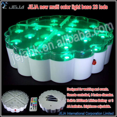 Best quality base light Rechargeable battery rental 6 inch multicolor led light with remote controller