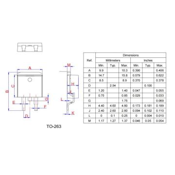 800V BTA216B-800B triac suitable for general purpose AC switching