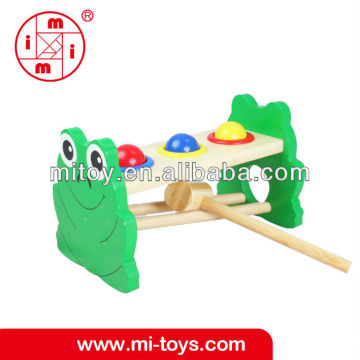 frog design hammer eco wooden toy from ICTI factory