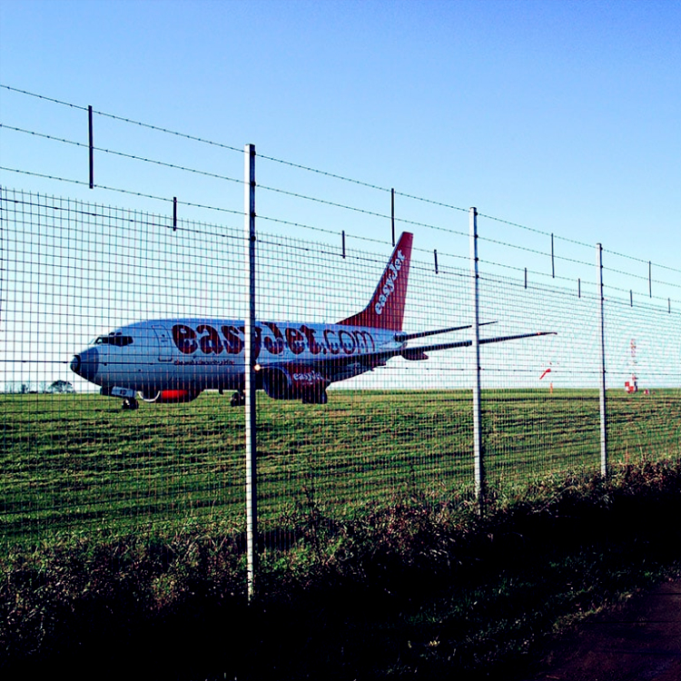 Powder  coated  airport fence