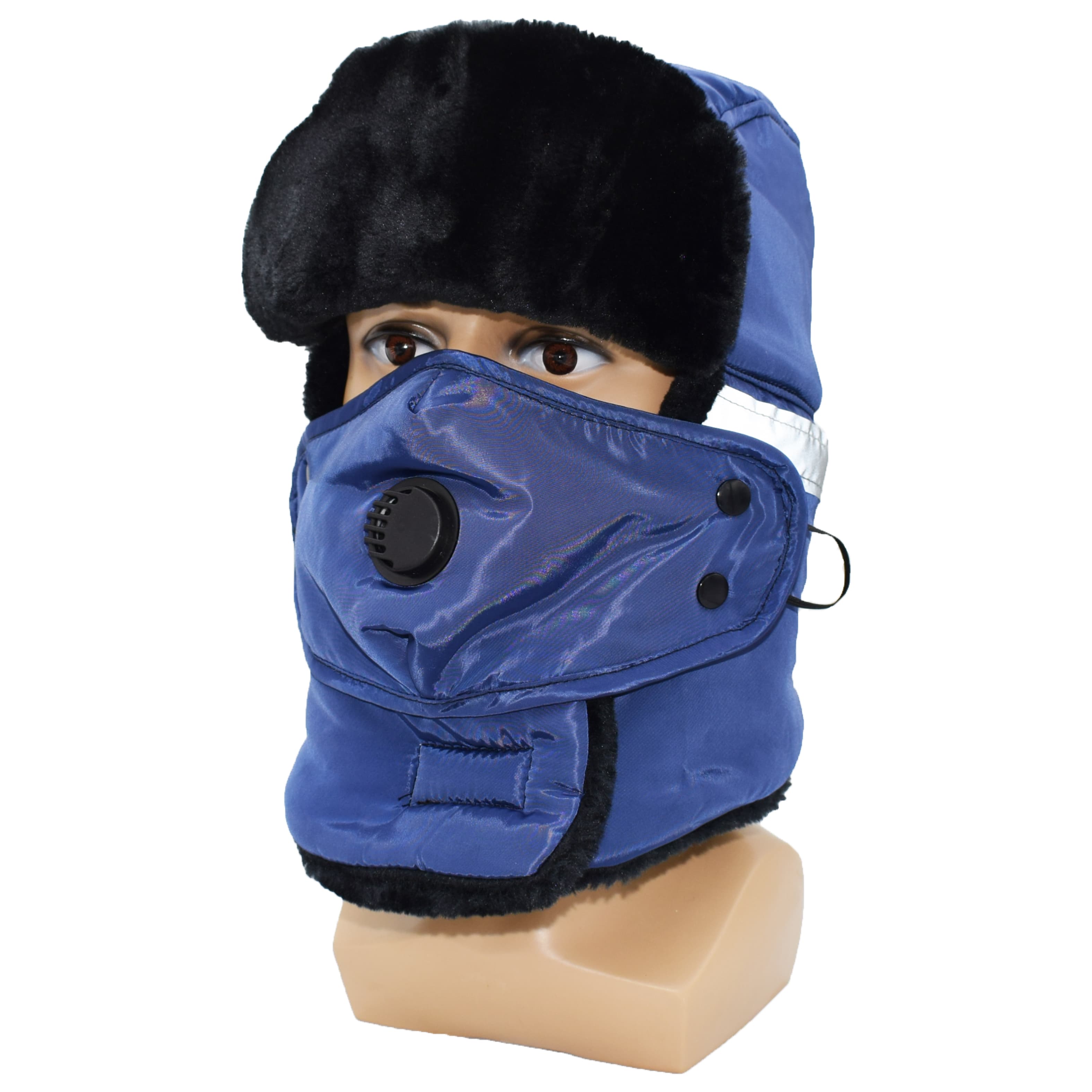 Navy blue windproof and cold warm hat