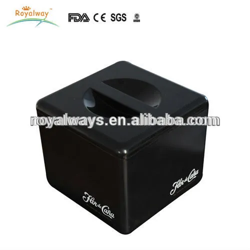 High quality double wall square plastic ice bucket
