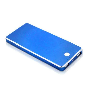 Li-polymer battery power bank, large capacity 12,000mAh output 1A, 2.1A + 4 LED indicators