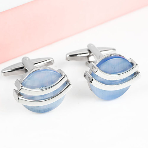 Customized Women Opal Silver High End Cufflinks