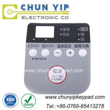 Custom front panel graphic overlay membrane keypad