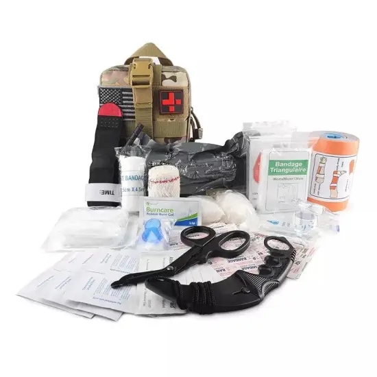 OEM First Aid Kit: Tactical Medical Supplies for Survival with Hemostat and Gauze