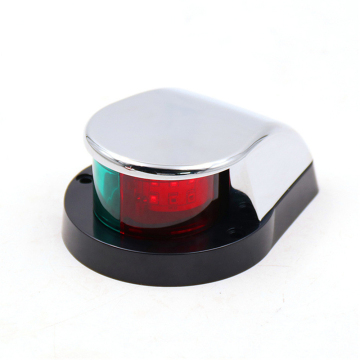 12V Red Green LED Boat Navigation Lights - Waterproof 2-in-1 Ship Sailing Lamp