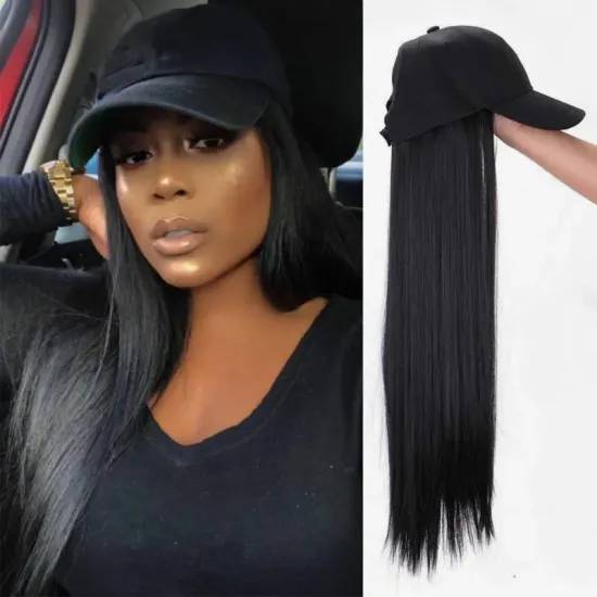 Wholesale Women's Wig Hats: Combining Human Hair Feel and Synthetic Durability in Long Straight Styles