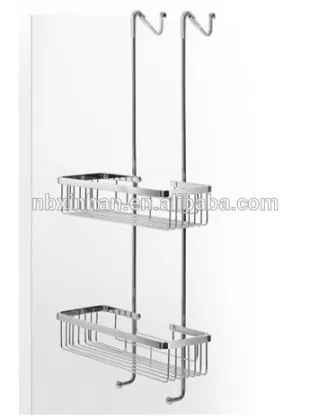 Brass brackets double square corner shelves