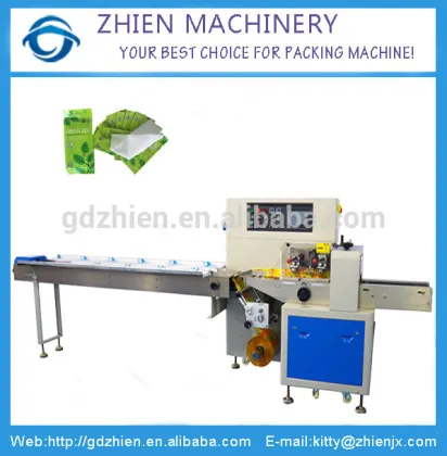 ZE-250X one piece wet tissue packing machine/small bag wet tissue packing machine