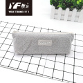 Solid color simple style plush pencil case