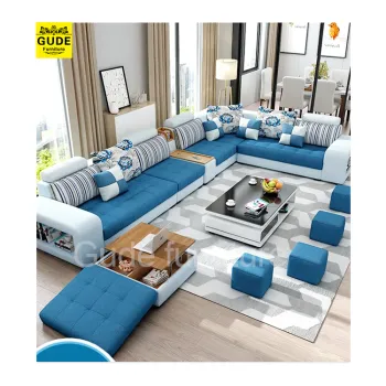 Modern 7 Seater Fabric Sofa Set for Living Room - Fashion Furniture from Foshan