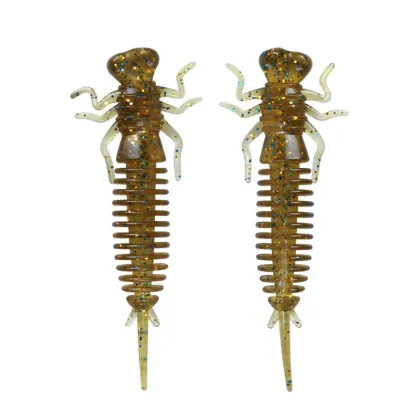 NEWMAJOR 7CM/2G Dragonfly Larvae Bait for Crucian Carp - 10pcs/bag Soft Artificial Bait for Freshwater Fishing