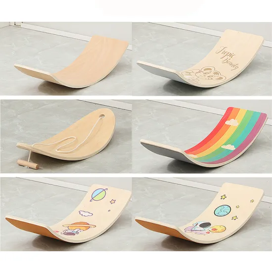 Montessori-Inspired Educational Toys: Wooden Rocker Boards, Seesaws, and Balance Boards for Kids