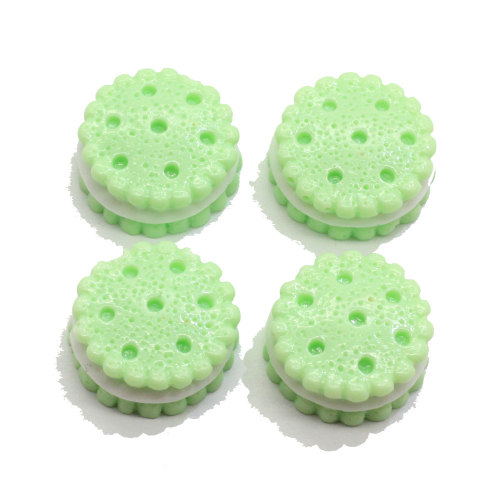 10mm runder Keksplätzchen Bunte Miniatur Kawaii Cabochons Niedliche Harzzauber Günstigste Harzperlen für die Dekoration