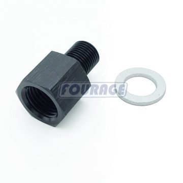 Aluminum Oil Pressure Sensor Fitting: Male M12 x 1.25 to Female 1/8'' NPT Port Reducer
