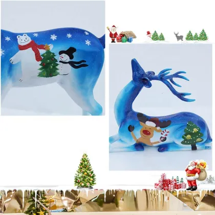 Outdoor resin deer statues fiberglass deer christmas ornaments for sale