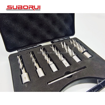SUBORUI HSS Annular Cutters Set with Pilot Pin for Drill Press