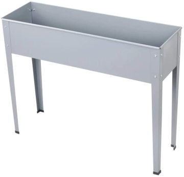 Galvanised Raised Garden Bed, 100x80x30cm