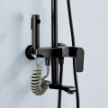 Household Matte Black Bathroom Rainfall Shower Set