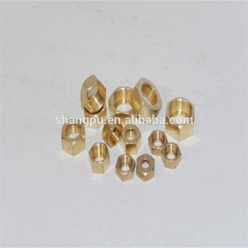 Plated Brass Flange Cap Nut China manufacturing the best selling hardware Brass hex Insert Nut