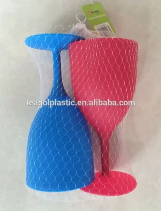 Wine glass PP 2PC mixed Wine cup PP 2PC mixed Wine goblet PP 2PC mixed #TG1008EG-2PK
