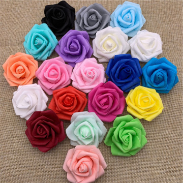 Artificial Foam Flower DIY Wedding Flower Craft Accessories - 7CM Mini Rose Head High Quality Artificial Flower