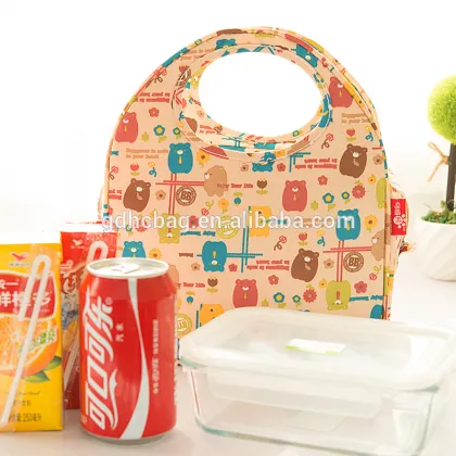 Cartoon bear insulated refrigerated lunch bag lunch box lunch box package style hand bag