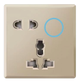 Großbritannien 13A Wandladungsschalter mit USB-Typ-C-Wandauslass, schwarzer hochwertiger Glasschalter Schalter Schalter CE