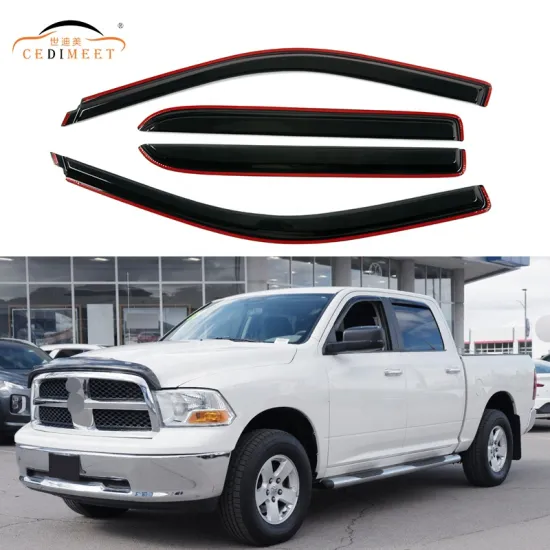 Acrylic Car Exterior Rain Guard Sun Visor for RAM 1500 Crew Cab 2009-2018