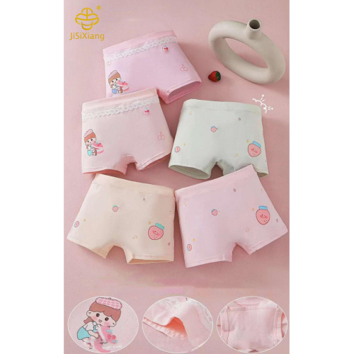 귀여운 만화 인쇄 소녀의 평평한 코너 속옷