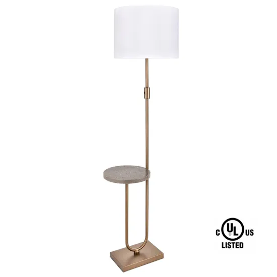 UL Listed Modern Hotel Floor Standing Lamp - 65"H Brushed Bronze Floor Lamp with 12" Table