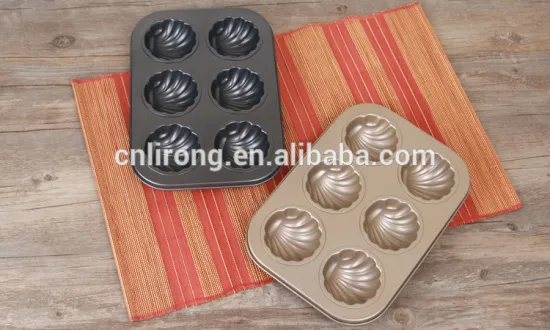Bakeware Golden 6 cup Shell Muffin Pan for 2016 New Year