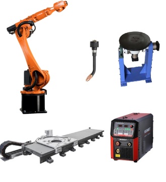 KR 16 R2010 Robot Arm with CNGBS Track for Handling and Welding