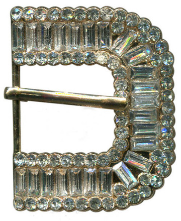 Pin Buckle, Rhinestone Pin Buckle, Crystal Stone Leather Buckle