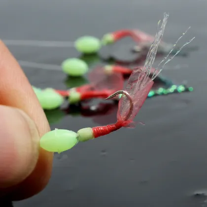 Fishing Hooks Sabiki Fishing Terminal Tackle Hooks with Beads Line 10packs/lot