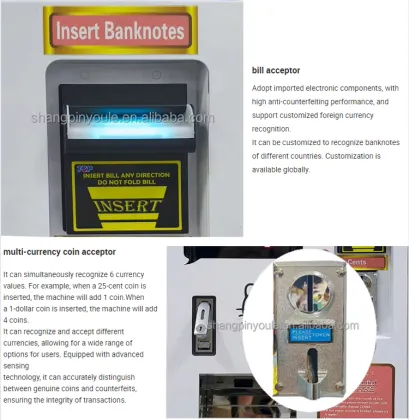 Mini Table-Top Paper Money and Coin Dispenser Machine for Coin Operated Games