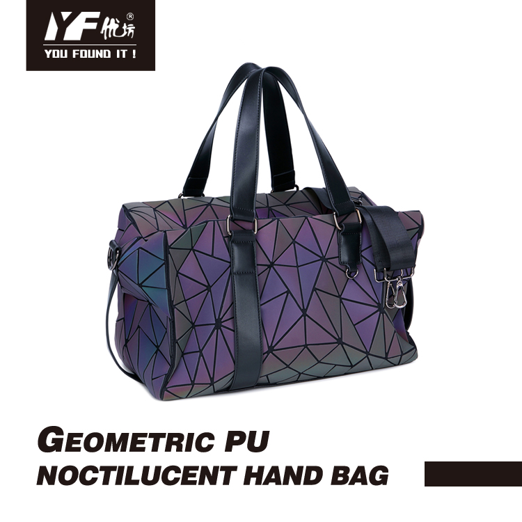 Geometrik Noctilucent PU Moda El Çantası