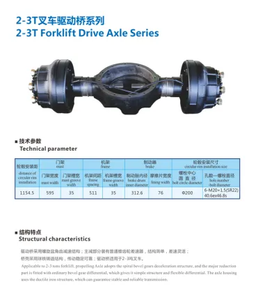 drive axle for hangcha forklift